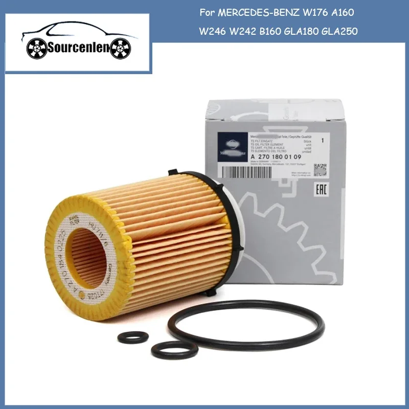 Масляный фильтр для MERCEDES-BENZ W176 A160B-CLASS W246 W242 B160 GLA180 GLA250 2701840125 2701800109 HU711/6Z H90