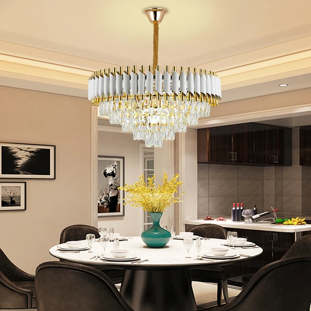 Plafonnier LED suspendu en cristal doré, éclairage d'intérieur, luminaire  décoratif de plafond, idéal pour un hôtel, une chambre à coucher, un salon  ou une salle à manger - AliExpress