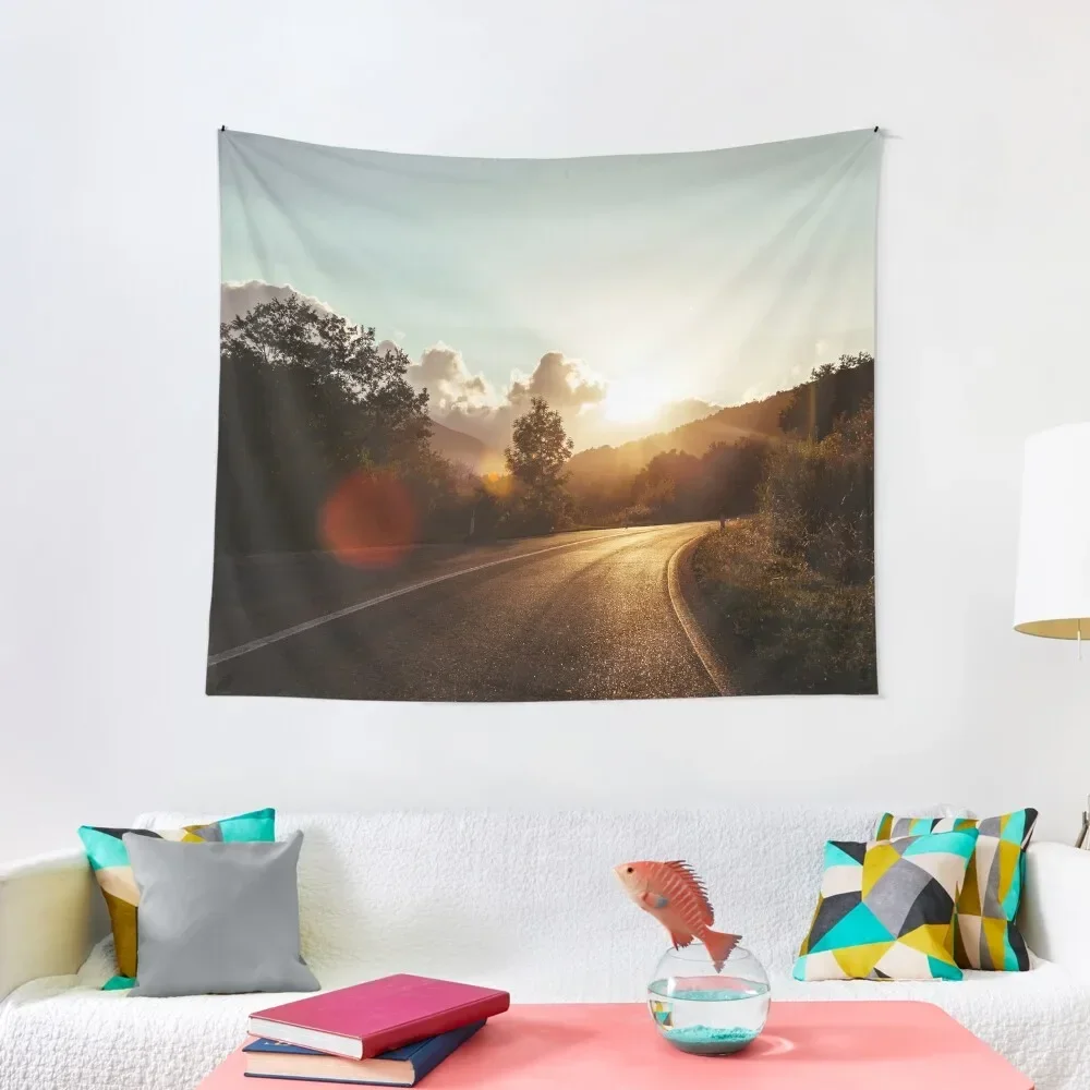 

Road at sunset Tapestry Christmas Decoration Home Supplies Tapestry