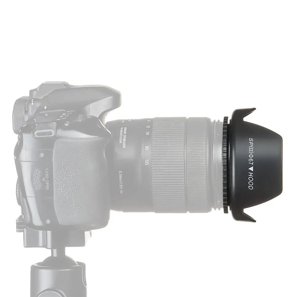 Sunshade Lens Hood Camera Lens Hood Screwed For Nikon Canon Sony Fuji Olympus DSLR Camera 49/52/55/58/62/67/72/77/82mm