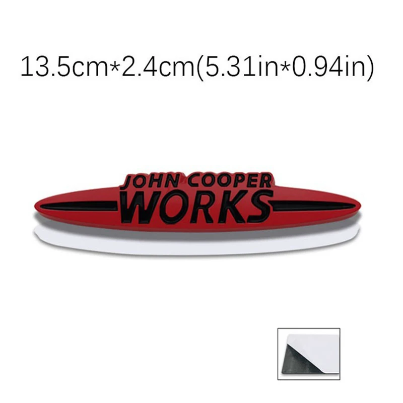 3d Metal Logo John Cooper Works Embelm Car Grill Badge Trunk Sticker For Mini R60 F56 R56 F54 F57 R70 JCW F60 F55 Accessories