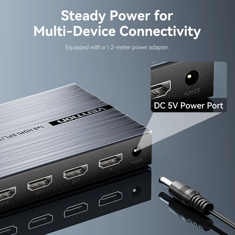 Vention HDMI ø, TV Xbox PS4 緹 ÷̾ HD ̾   ġ , 1  8 ƿ , 4K 60Hz HDMI 2.0, 1x8 ó