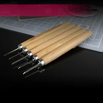 Model Tools 0.1mm-0.8mm Pushing Knife Model Building craft Tool Carving Knife Model Making Tool with Wood Grip 90201