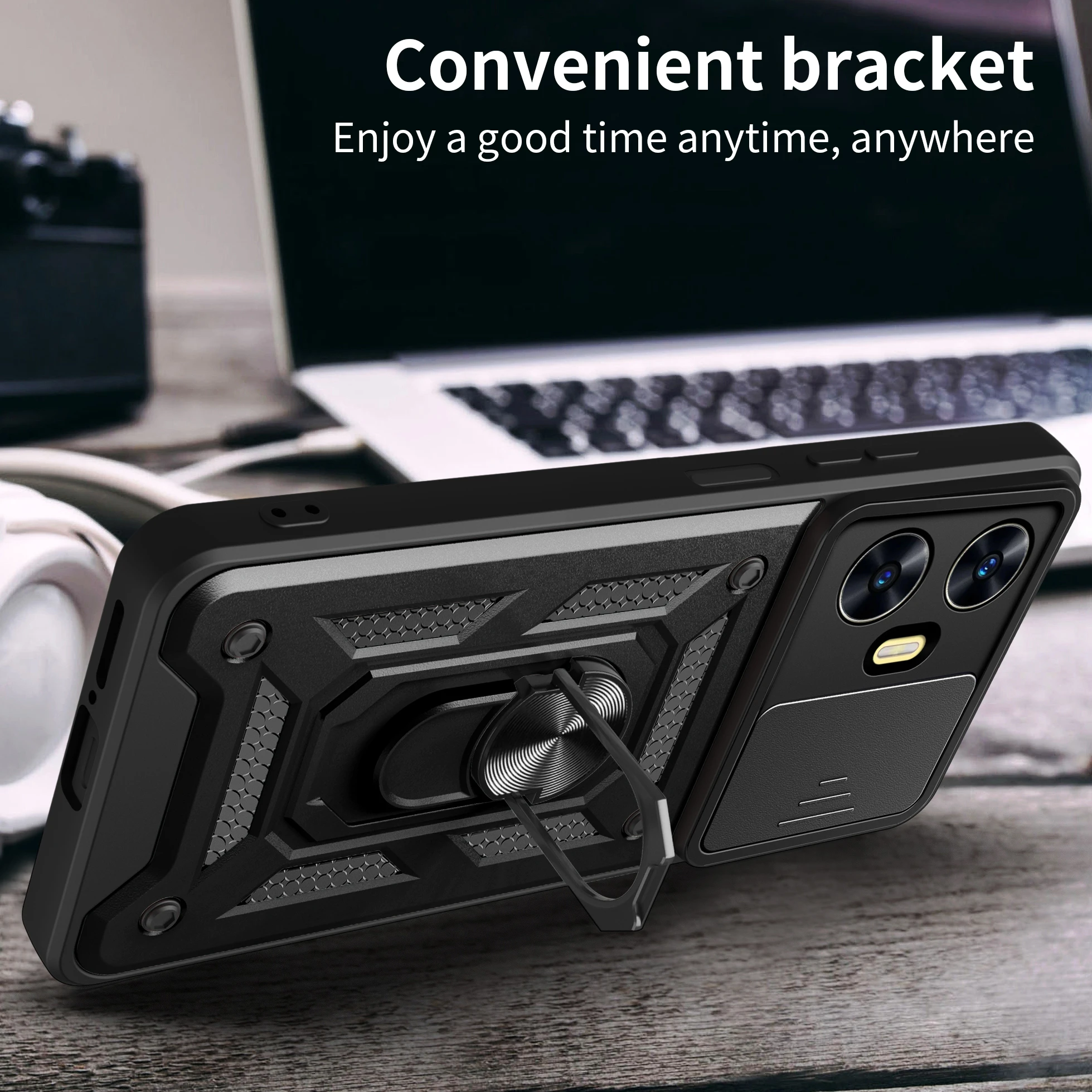 Heavy Duty 360° Kickstand Case with Camera Protection