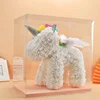 Eternal Rose Unicorns With Box Artificial PE Flower Wing Crown Veil Unicorns Valentine's Day Girl Friend Women Mother's Day Gift 3