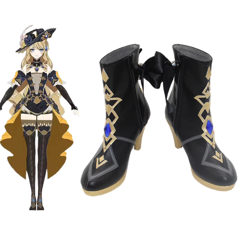 

Игры Genshin Impact Navia Cosplay, женская обувь, изготовленная на заказ