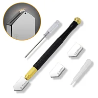 5PCS/SET Diamond Glass Cutter Professional Glass Bottle Tile Mirror Cutting Tools Oil Feed Diamond Cutter For 2-20mm Thick Glass 1