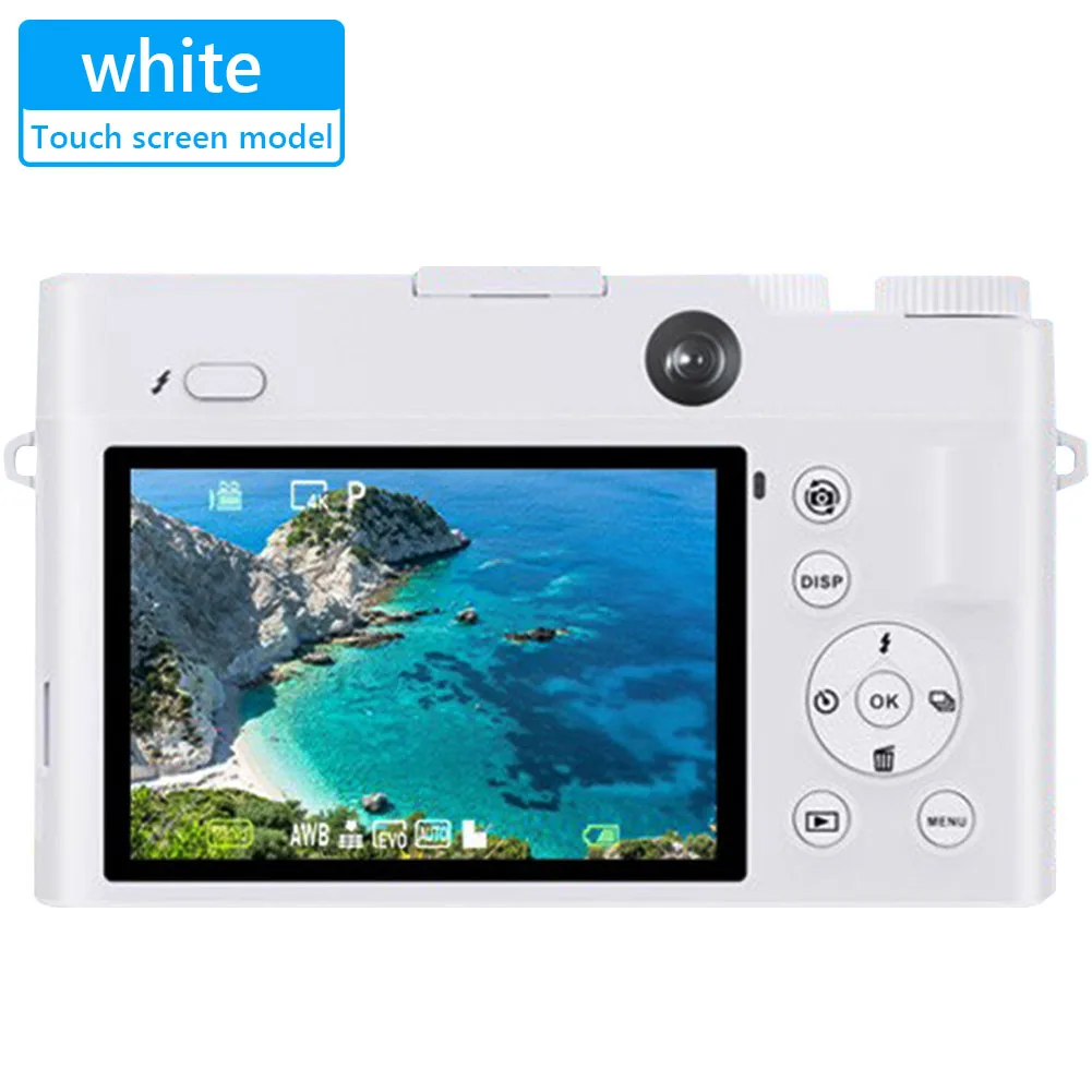 4K 64MP Digital Camera Dual Lens Cameras Autofocus Selfie Camera with Anti-Shake Flash 16X Digital Zoom Video for YouTube