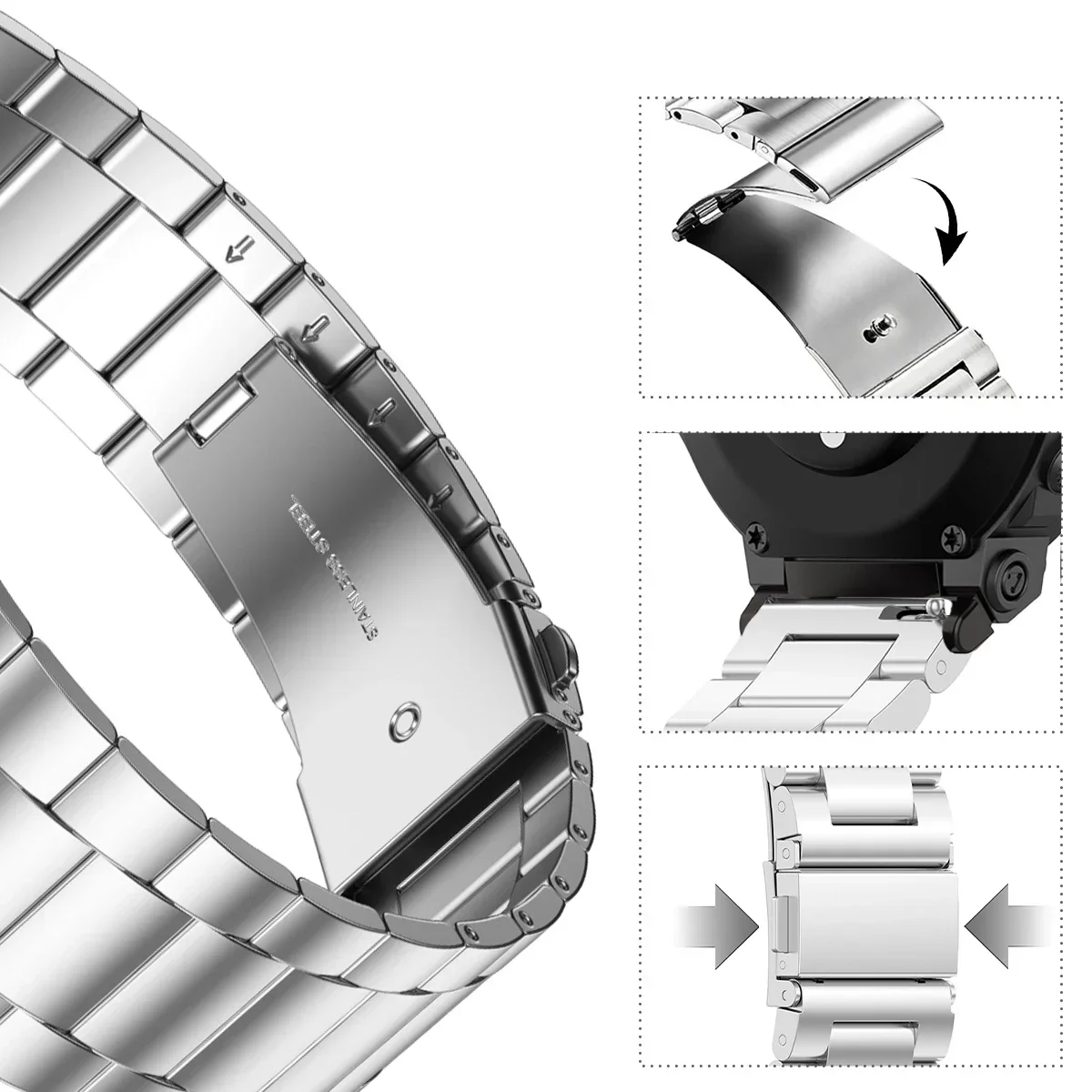 Premium Stainless Steel Smartwatch Bracelet Strap
