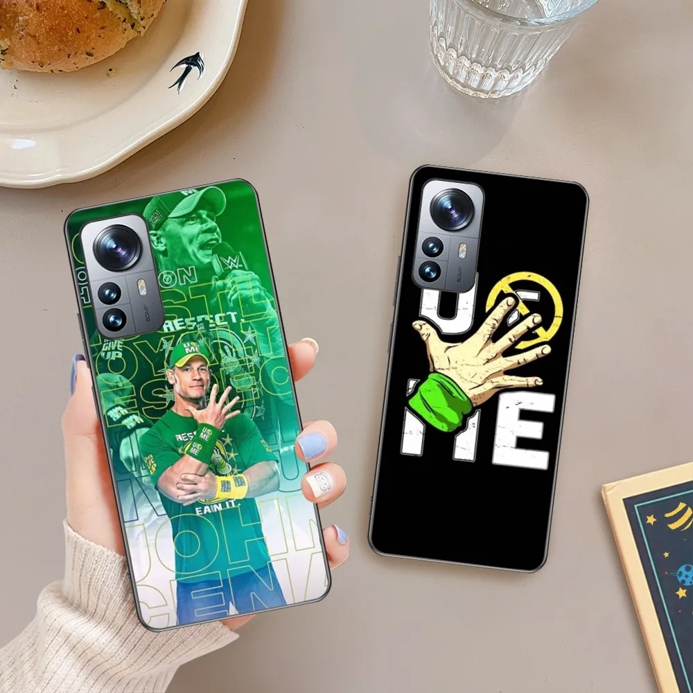 Wrestling Star J-John Cena  Phone Case For Xiaomi 13 12 11 Redmi Note12 Poco F5 F4 Series Soft Black Phone Cover