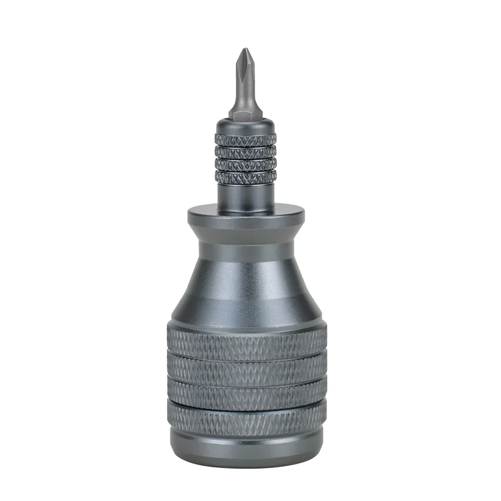 Mini Screwdriver Titanium Screwdrivers 1/4 Inch Magnetic Screwdriver 7 in 1 S2 Alloy Steel Drill Bit EDC Repair Hand Tool