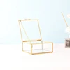Hexagon Transparent Glass Jewelry Box Wedding Ring Box Geometric Clear Glass Jewelry Organizer Holder Tabletop Container 2