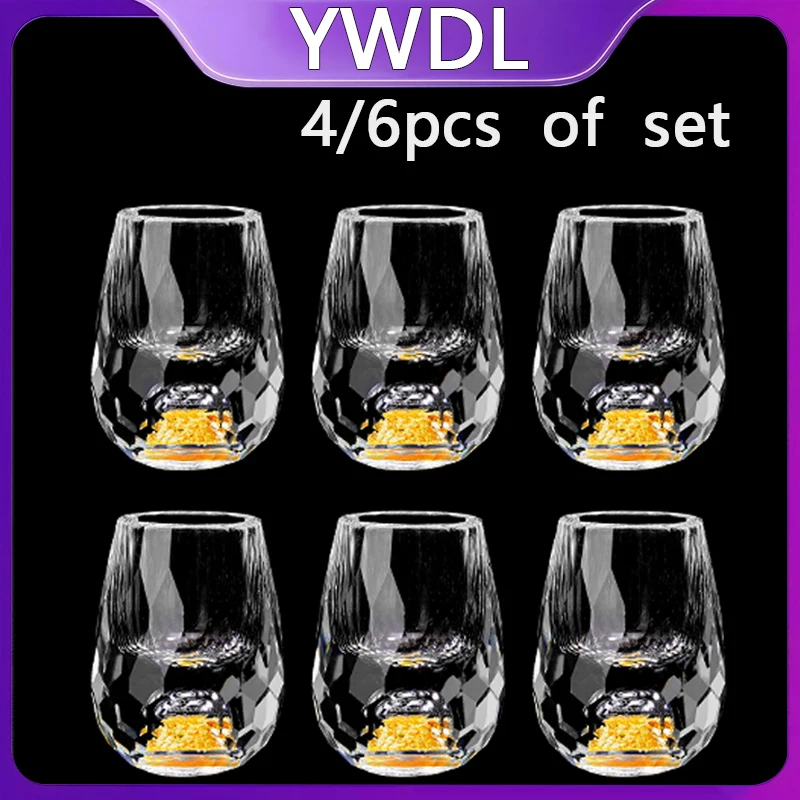 4-6pcs-Diamond-Crystal-Liquor-Glasses-Set-Vodka-Shot-Glass-Wine-Glasses ...