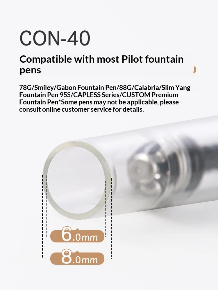 오리지널 파일럿 만년필 CON-40/CON-70 잉크 컨버터 스크류/프레스형 잉크 흡수기 필기구 사무용품 액세서리
