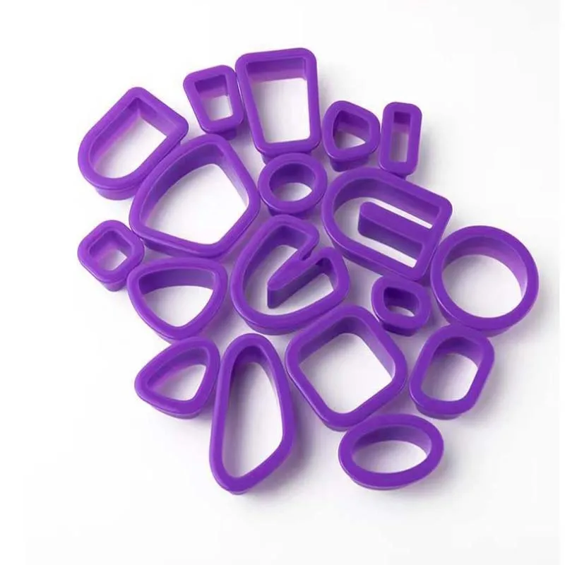 Polymer Clay Tools Pottery Tools Clay Sculpting Tools Pottery Sculpting Tools Clay Craft Tool D&D 18Pcs/Set New Soft Pottery Earrings Cutting Mold Irregular Geometric Shape Polymer Clay for Earring Pendant Making Tool
