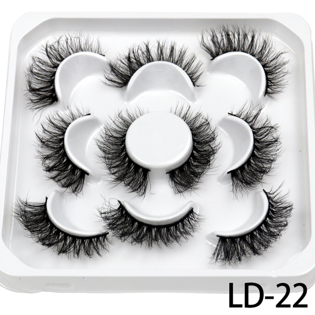 Pairs 25mm 3D Mink Lashes Bulk Russian Volume Fluffy Natural False Eyelashes Thick Dramatic Mink Eyelashes Wholesale maquiagem