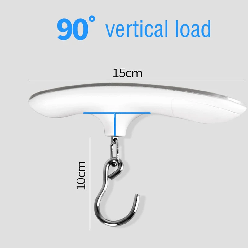 Electronic Steel Digital LCD Portable 50Kg 10g Hanging Fishing Weights Pocket Luggage laboratory Scales +CR2032 Battery