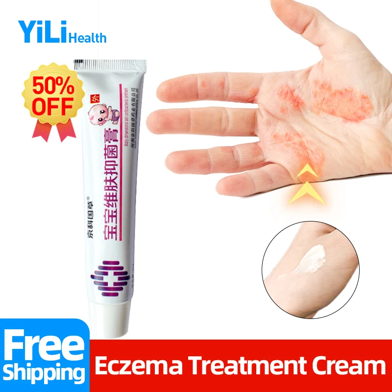 

Eczema Treatment Cream Psoriasis Skin Ointment Eczematoid Antibacterial Anti-itch Red Rash Tinea Versicolor Dermatitis Medicine