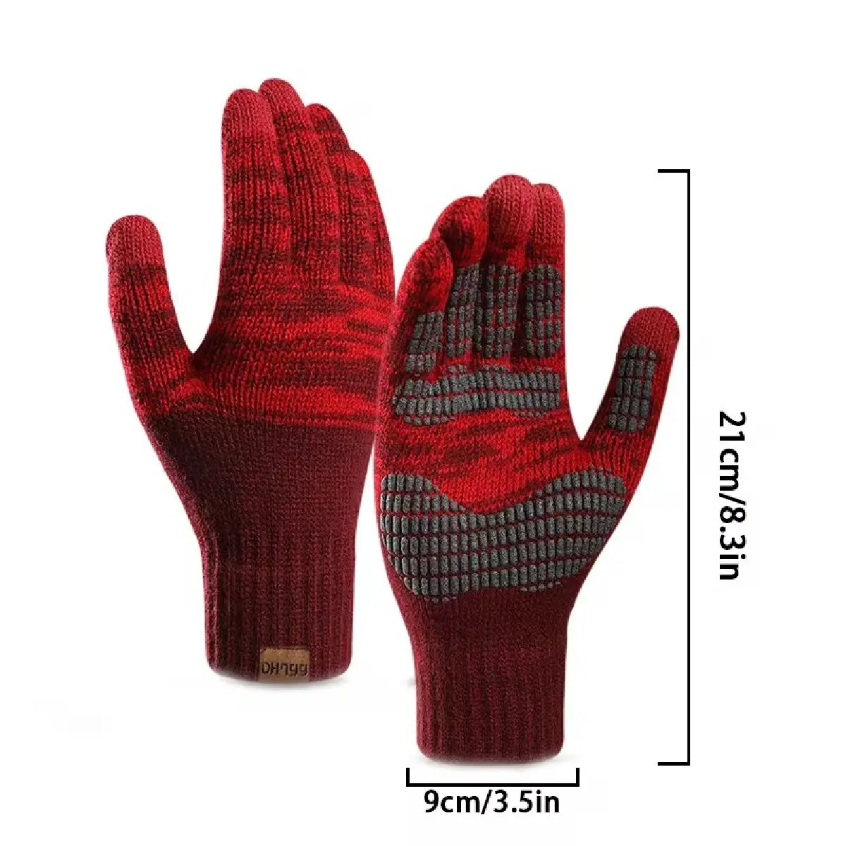 Warm Gloves Men Women Thicken Wool Cashmere Winter Autumn Male Mitten Touch Screen Solid Color Warm Knitted Business warm gloves,full finger gloves,male gloves