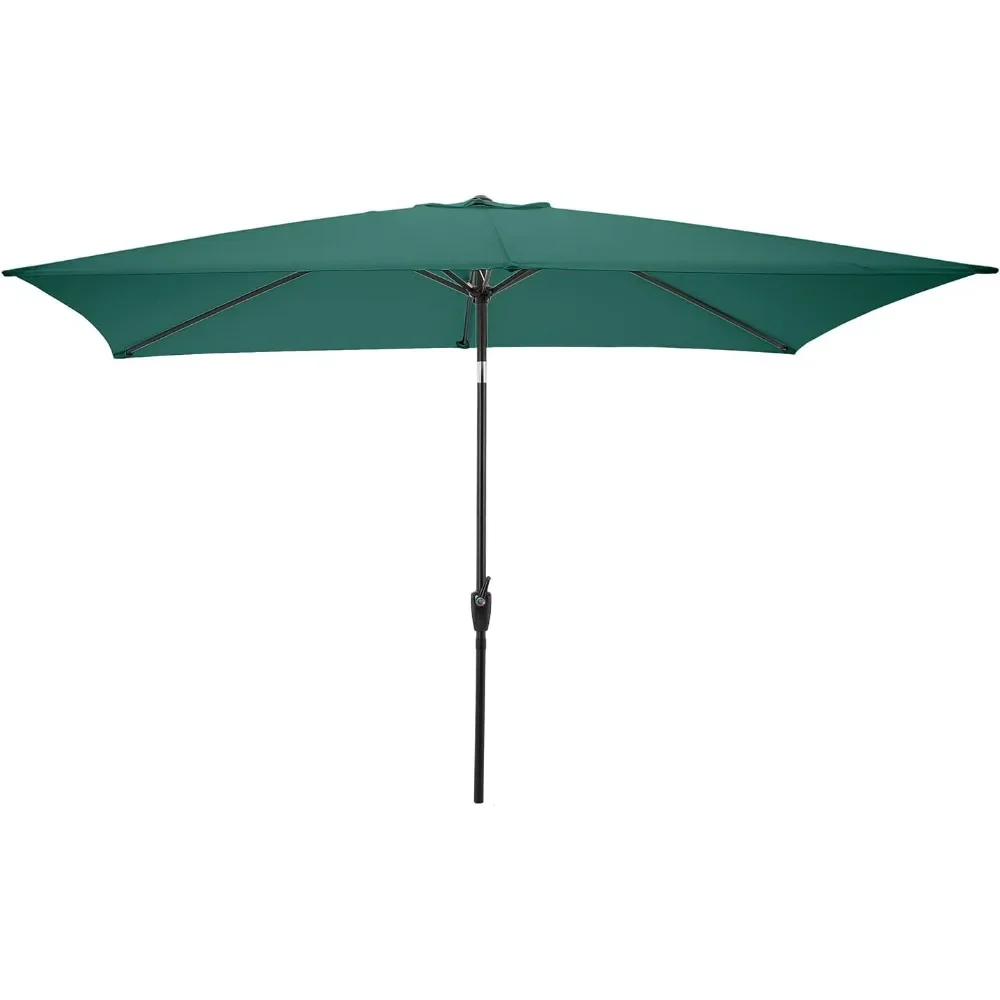 

Hunter Green Rectangular Patio Umbrella Color Freight Free Parasol Large Beach Umbrella for the Beach Garden Furniture Sets Tarp