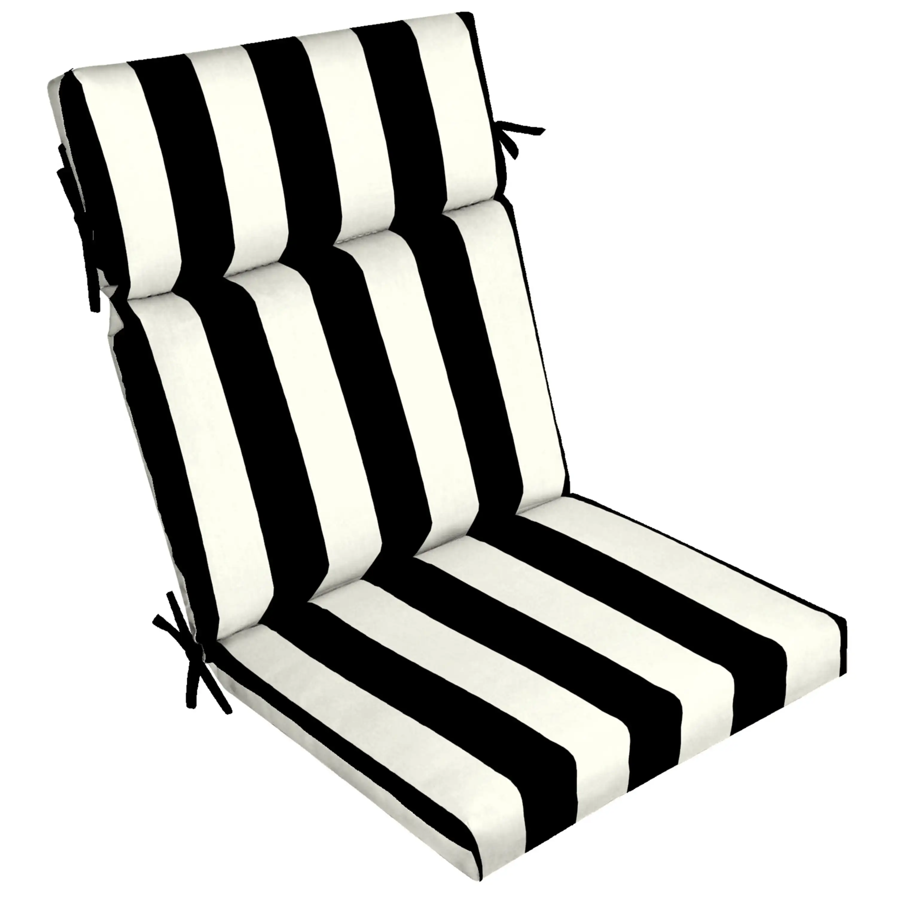 

Better Homes & Gardens 44" x 21" Black Stripe Rectangle Outdoor Chair Cushion, 1 Piece