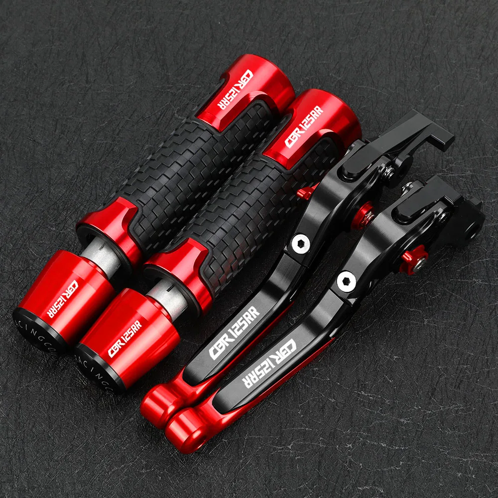 

For HONDA CBR125RR 2004 2005 2006 2007-2010 CBR 125RR Accessories Motor Adjustable Brake Clutch Levers Handlebar Hand Grips ends