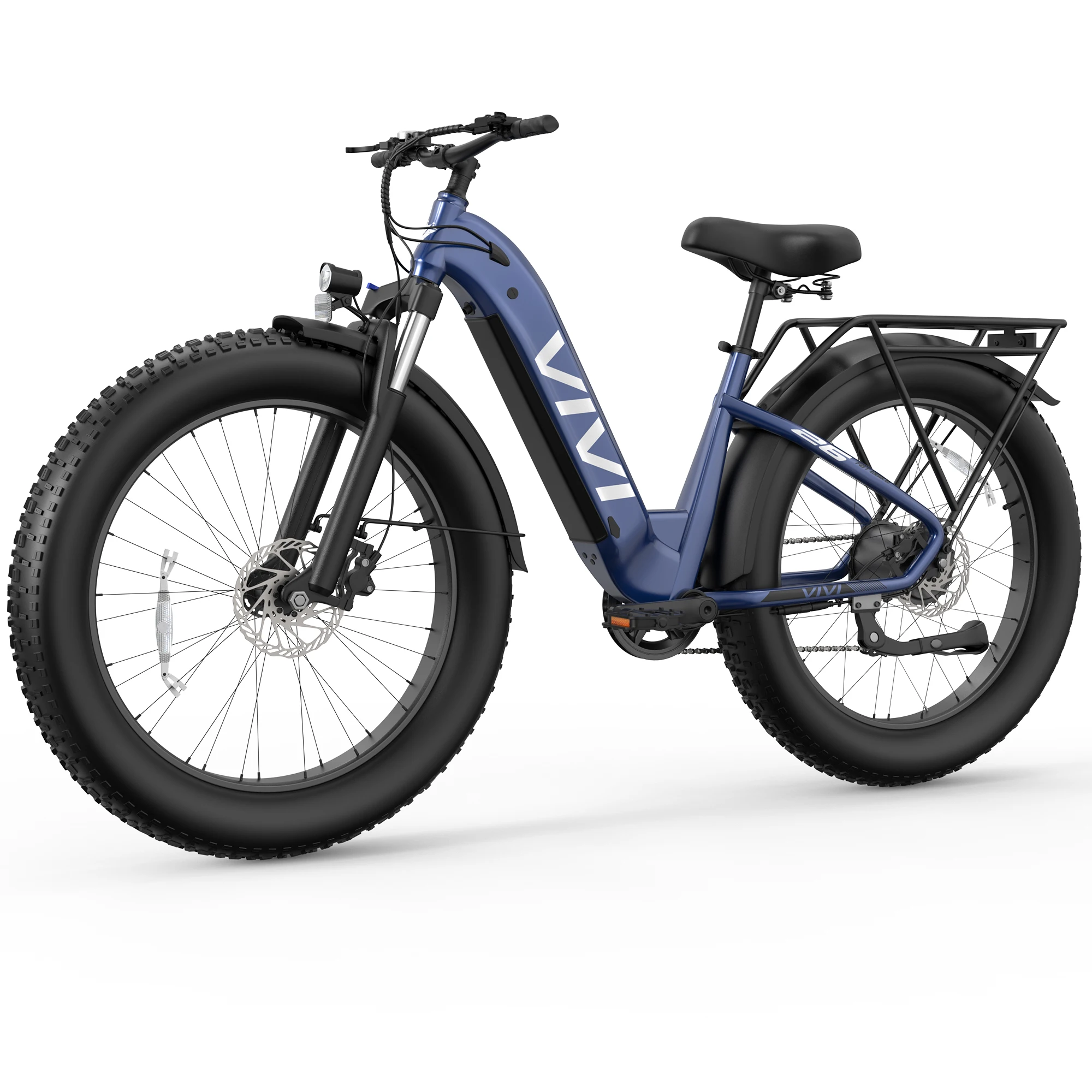 Vivi ACE07 Electric Bike for Adults, 26" x 4.0 Fat Tire Ebike, 1500W Peak Motor Electric Bike, 48V 720WH Removable Battery 1