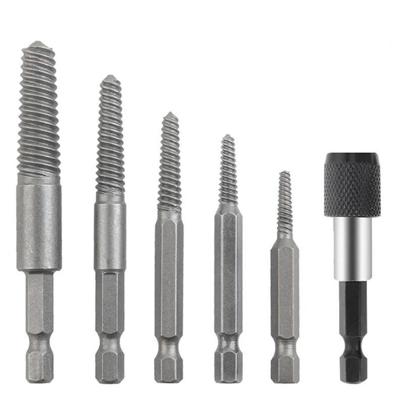 

Hexagonal Handle Broken Thread Extractor Single End Fine Teeth Reverse Damaged Thread Removal Tool Sliding Thread Screw Extracto