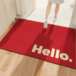 Korean Hello PVC Coil Door Mat Scraping Dust Removal Outdoor Door Mat Entry Porch Floor Mat Non-slip Foot Mat Welcome Mat