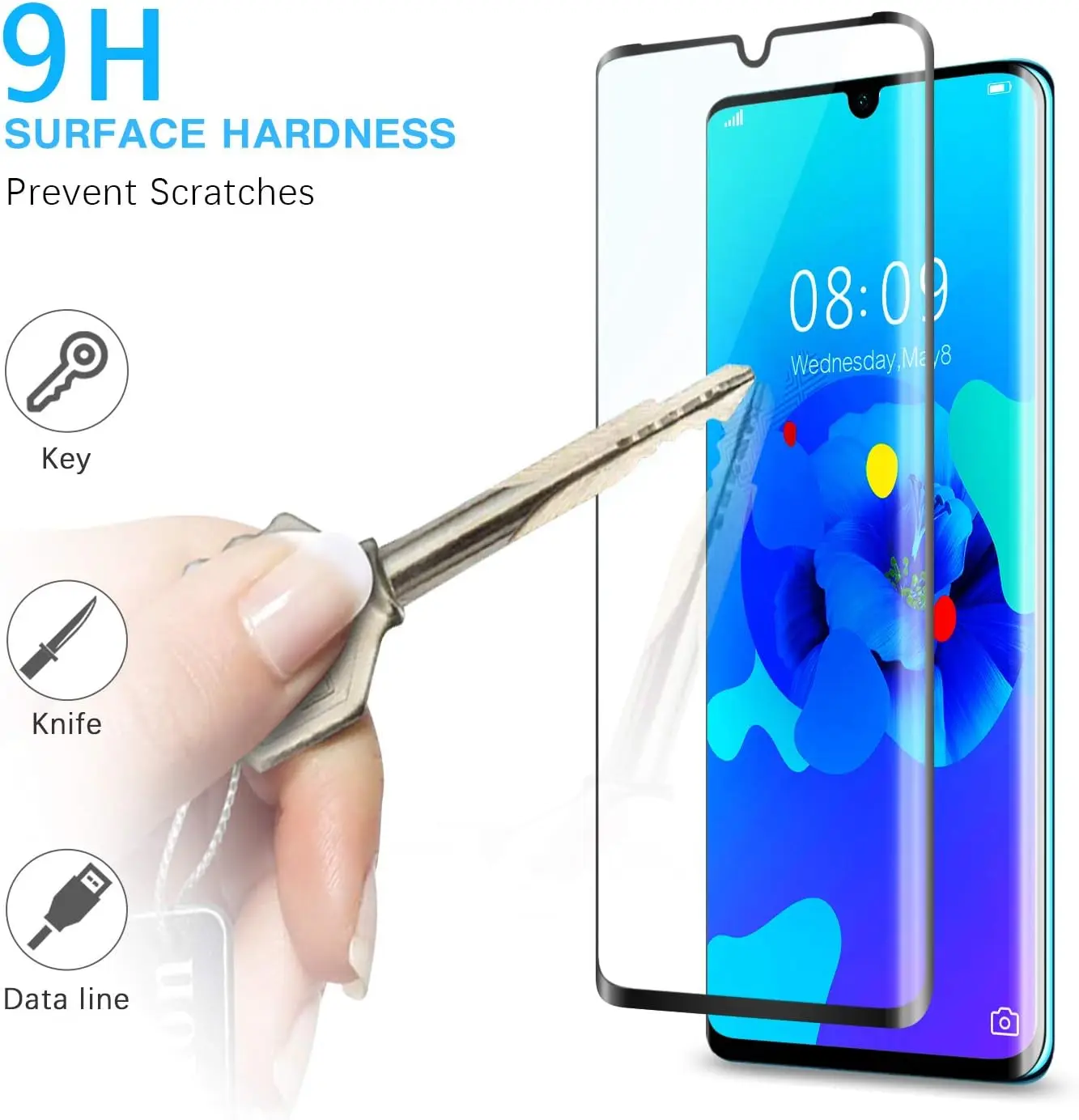 For Huawei P30 Pro Glass Huawei P30 Pro Tempered Glass 9H Full Curved Protective Screen Protetor For Huawei P30 Pro Lens Film