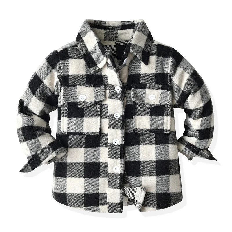 Camicia A Quadri Manica Lunga Grandwish Per Ragazze E Ragazzi - 100% Cotone, Taglie 2-12 Anni - Foto 4