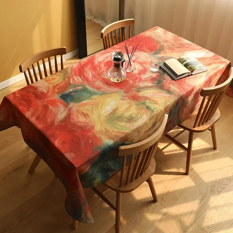 

Master tea table pastoral thickened cotton digital printing linen cloth gray22