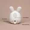 Mini cartoon rabbit LED alarm clock night light for students dormitory digital display children wake up light USB charging 3