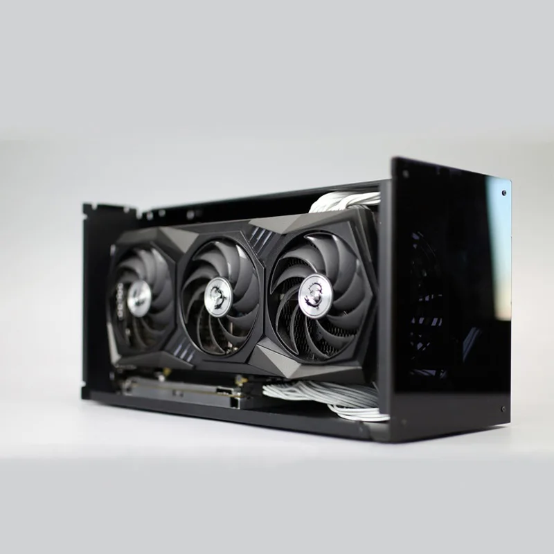 Estojo de Alumínio para Th3p4g3 Compatível com Thunderbolt Atx Sfx Gpu Placa Gráfica Doca Egpu Metal Case w Oled Display Ventiladores de Refrigeração Kit - Imagem 6