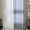 1PC Luxury Style Living Room Transparent Window Finished Curtain French Window Bedroom Screen Sunshade Breathable White Screen 3