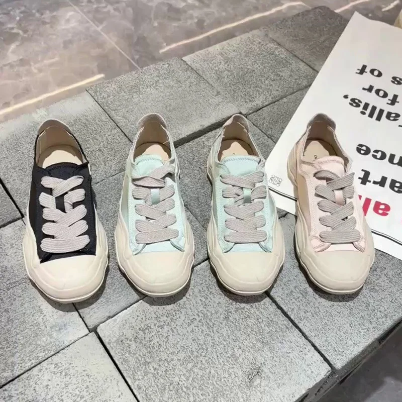 

Macaron Color Heightened Thick-soled Satin Shoes Women's 2022 New Casual Shoes Women's Summer Outer Wear Slip-on Shoes Women