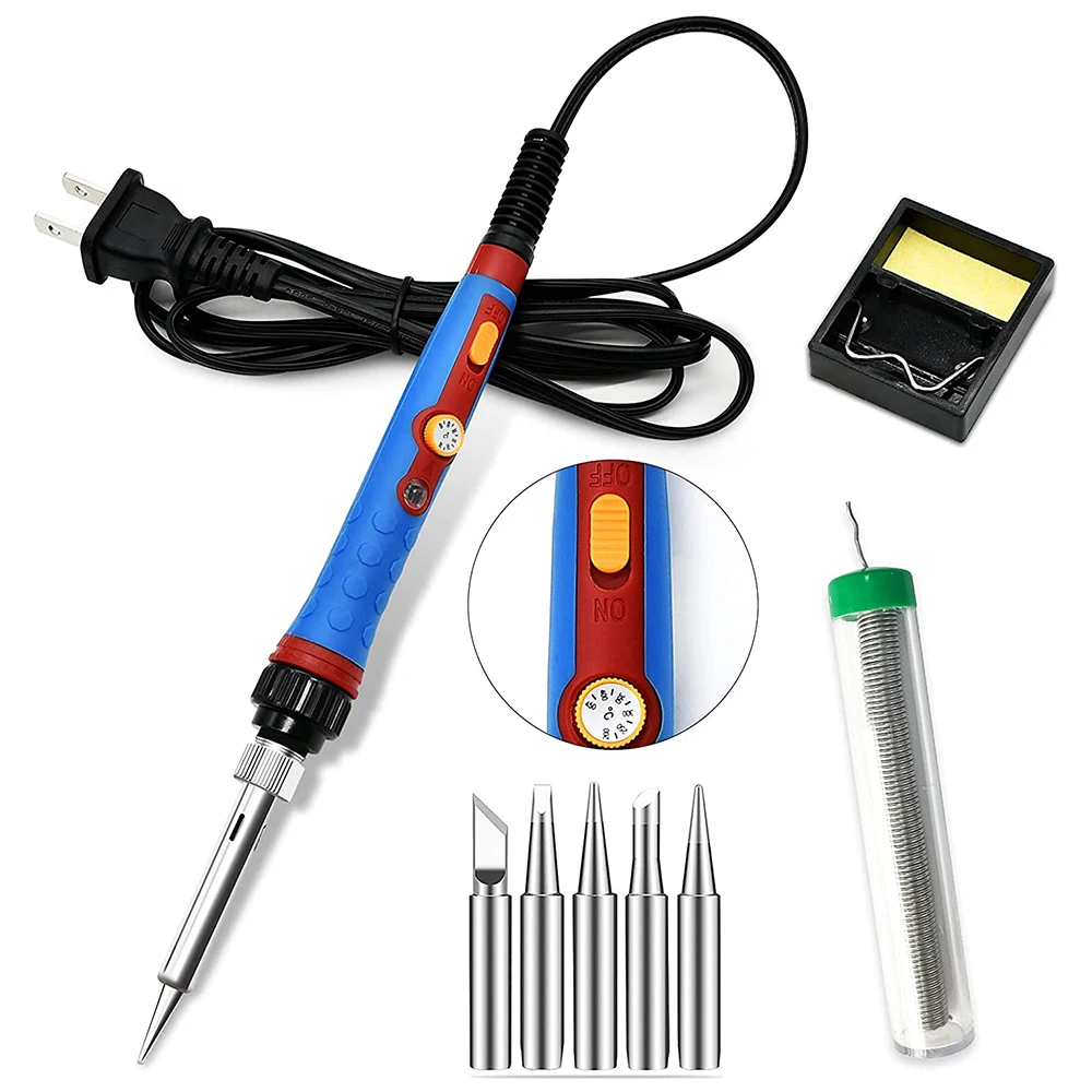 cheap stick welder 60W Digital Electric Soldering Iron Kit Set Temperature Adjustable 220V 110V Welding Tool Ceramic Heater Soldering Tips Rework best soldering iron for electronics Welding Equipment