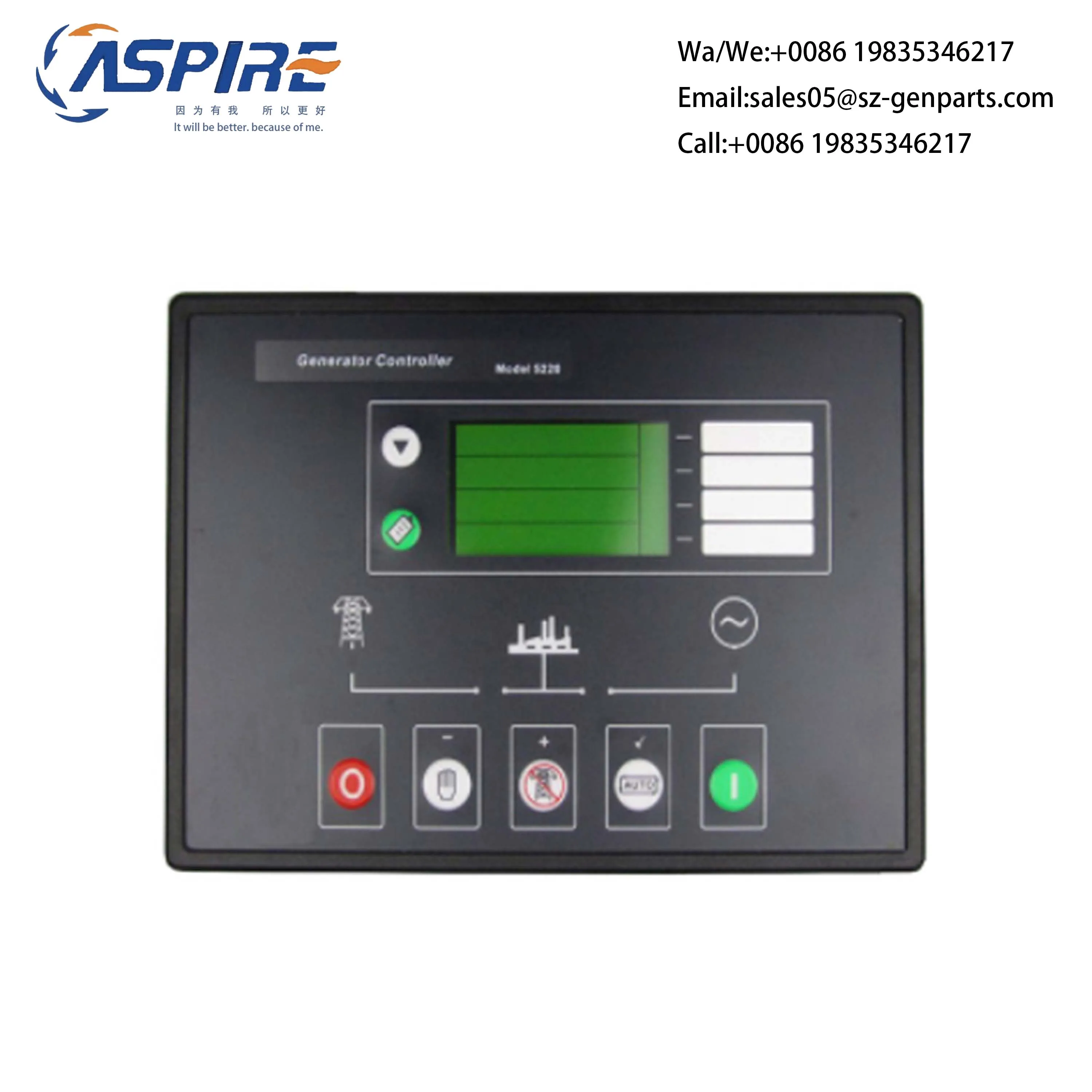 

Diesel Generator Control Module Panel DSE5220 Generator Genset Alternator Auto Start Controller DSE5220