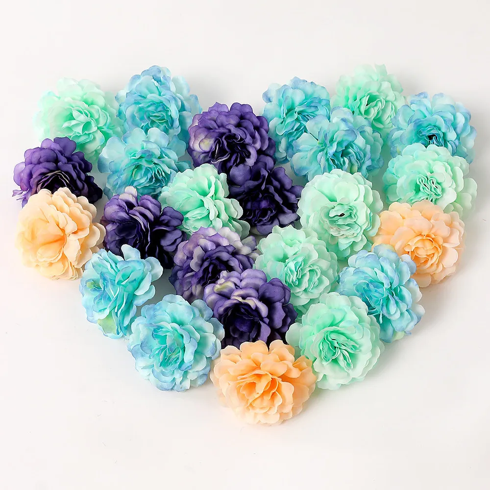 10 Stück künstliche Blumen, Seidenrosen, künstliche Blumenköpfe für Heimdekoration, Party, Hochzeit, Hochzeit, Dekoration, Kranz, Geschenke, Zubehör – Detail 4