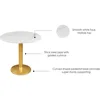 Round Modern Dinning Table Bistro Table Tulip Table with Faux Marble top,Easy Assemble,Sturdy Metal Frame Diameter 30in*H28.54in 5