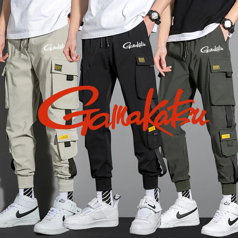 

Gamakatsu New Casual Pants Trendy Brand Large Pocket Workwear Pants Loose Sports Pants Quick Drying and Breathable Fishing Pants
