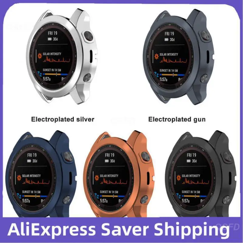 

Watch Case Anti-fall Silica Gel For Garmin Fenix7s Screen Protector Shell Fall Prevention Half-pack Hollow Protective Case