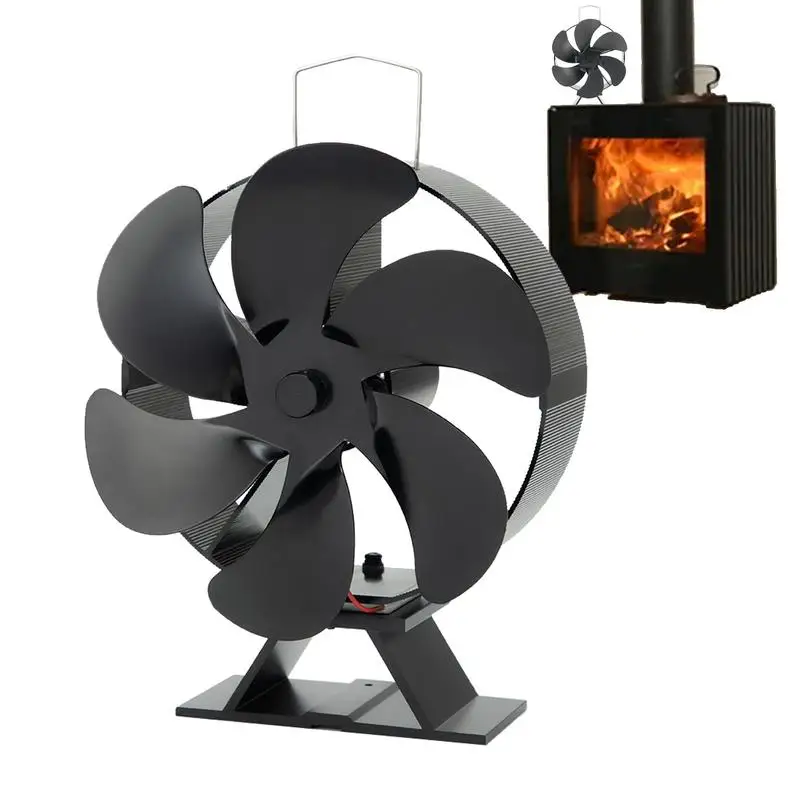 

Pellet Stove Fan Wood Burner Fan Heat-Powered Silent Operation Automatic Adjustment Thermal Fans For Wood/Log Burner/Fireplace