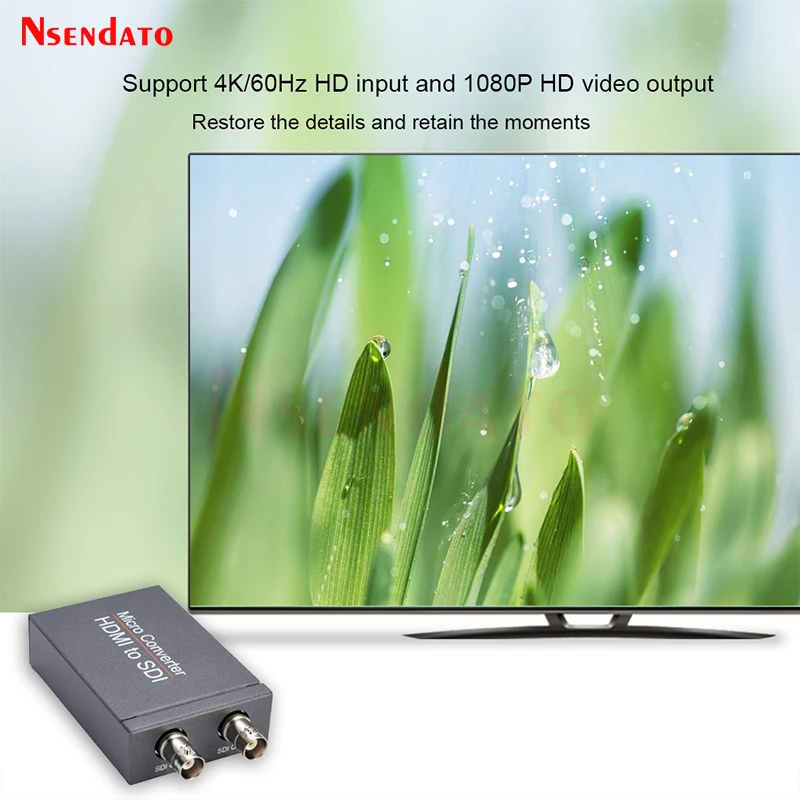 Hdmi para Sdi com Adaptador de Energia Mini 3g hd Sd-sdi Vídeo Micro Conversor Adaptador com Áudio Detecção de Formato Automático para Câmera 4k - Image 5