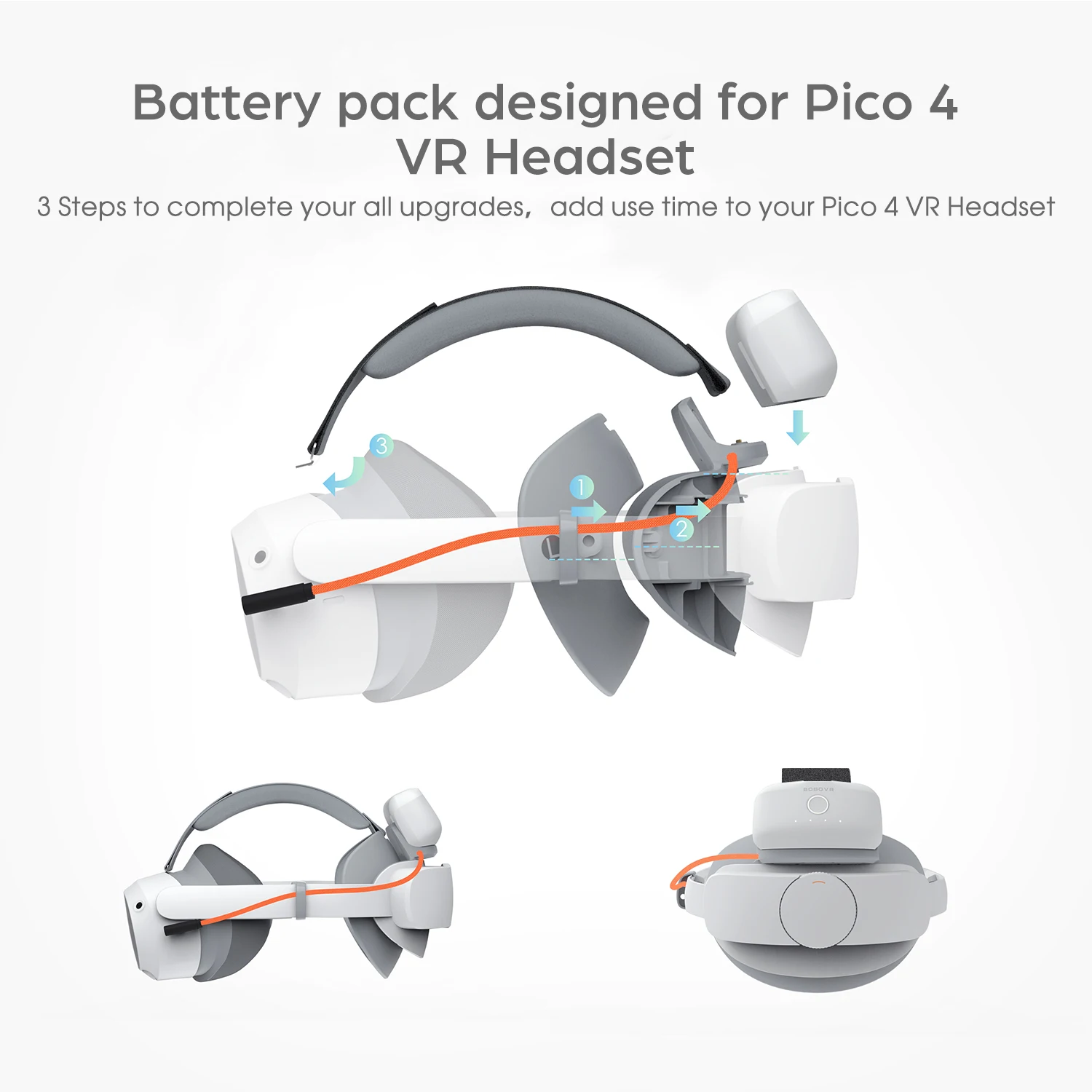 BOBOVR P4 ツイン バッテリー アップグレード コンボ Pico4 pro