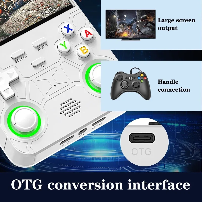 R36 Ultra Retro Handheld Video Game Console Linux System 4.0-inch IPS Screen Portable Pocket Video Player R36S 128GB Boy Gift