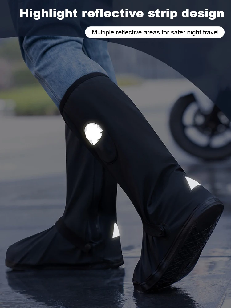 Creative Cycling Bike Rain Boot Waterproof High Tube Rain Shoe Cover Rainproof Outdoor Boot Reusable for Motorcycle Riding Bike