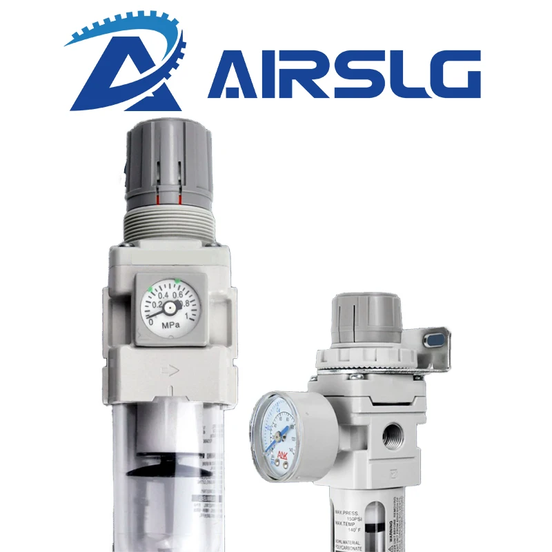 Separador de Óleo e Água Filtro de ar com Válvula Redutora de Pressão tipo Smc Aw20 3002e