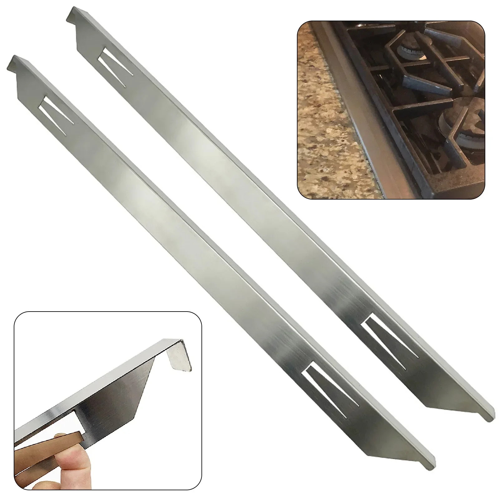 Gas Stove Protector Oven Gap Filler Edge Sealing Strip Between Stove Edge And Stainless Steel Gap Clip Stove Counter Cover