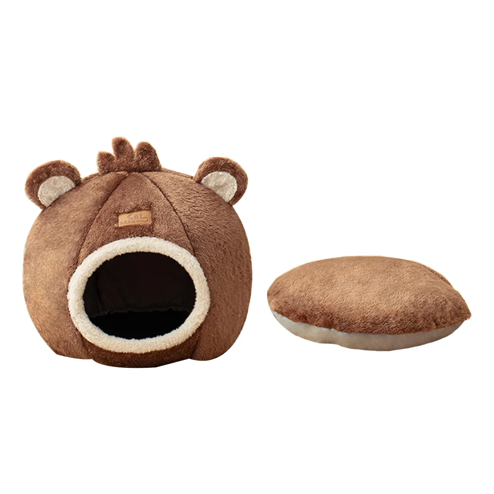 

Pet Bed Supple Dog Semi-Enclosed Cat Nest All Seasons Household Cloth Cushion Sleeping